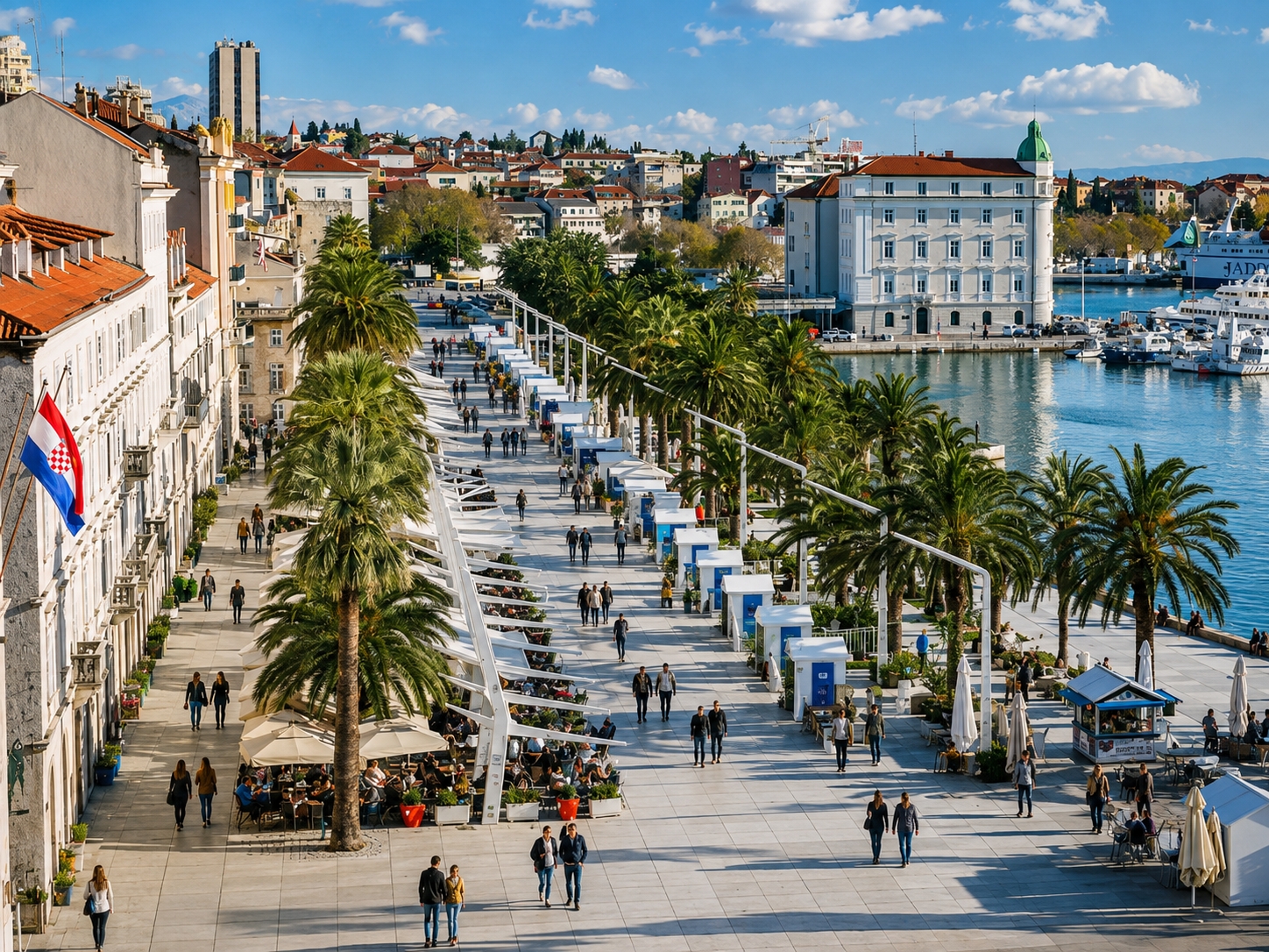 La passeggiata della Riva a Spalato, Croazia