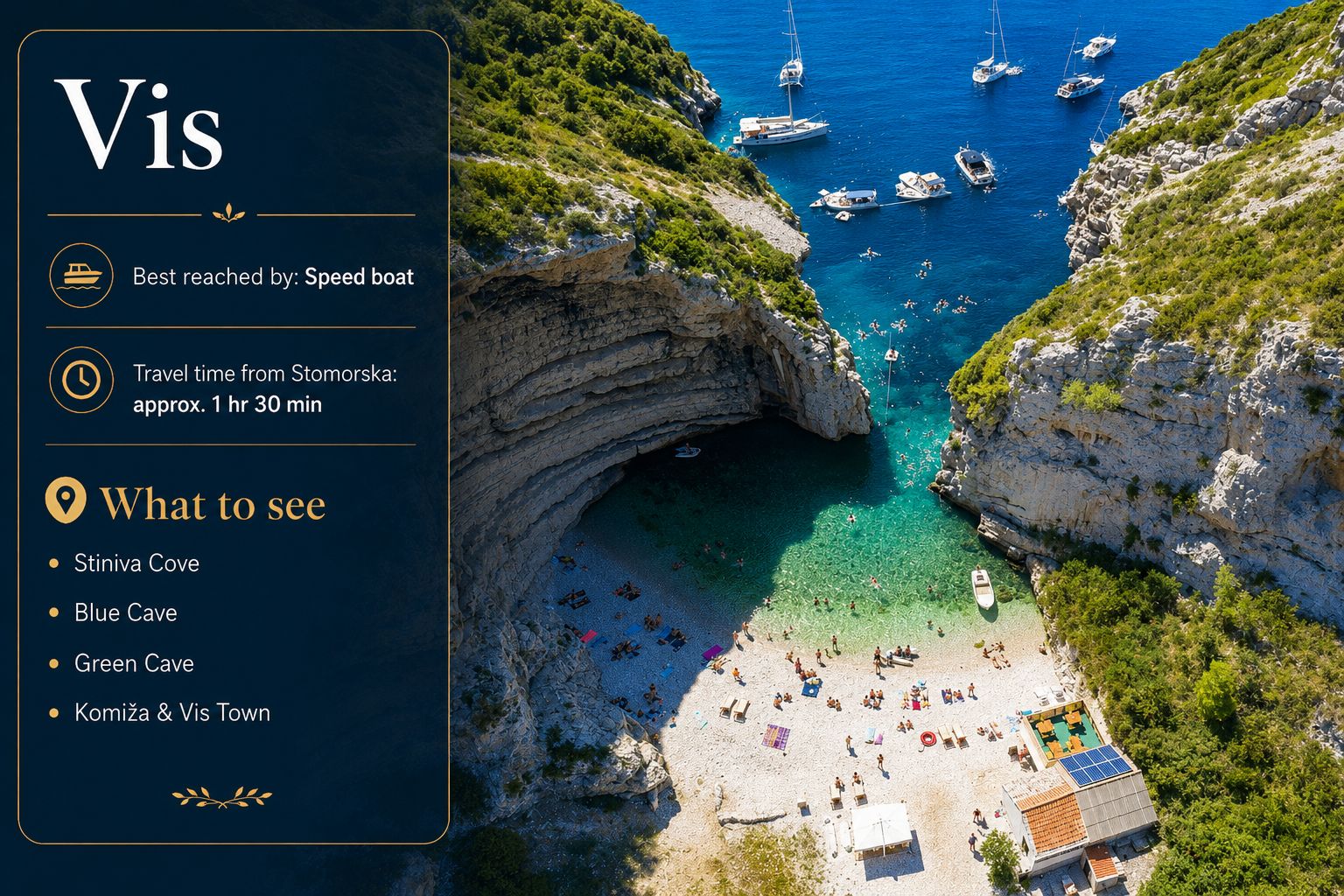 La caletta di Stiniva sull'isola di Vis