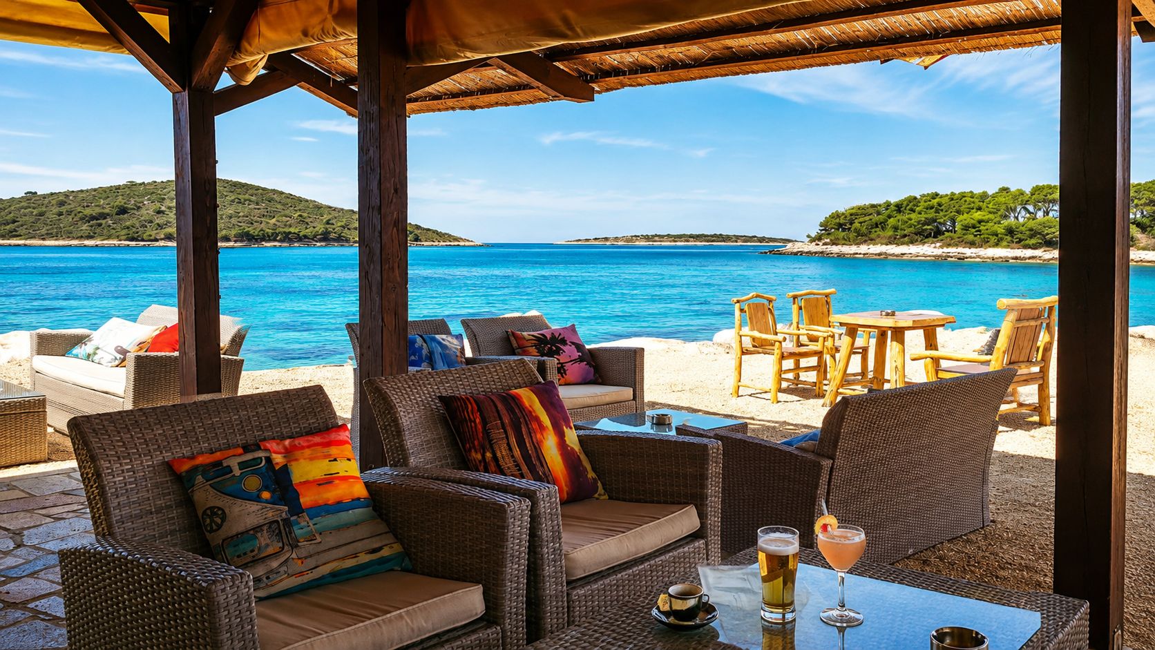 Beach Bar Punta a Maslinica, isola di Šolta
