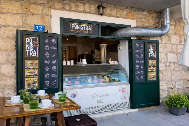 Street Food Ponistra on the waterfront in Stomorska